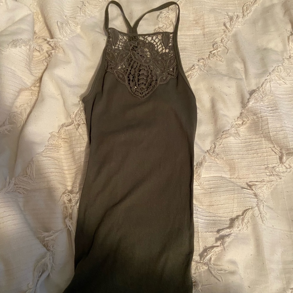 Olive green Hollister tank top